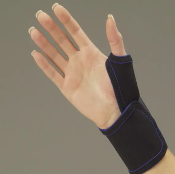 Thumb Splint Thermo-Form Medium Hook and Loop Closure Right Hand Black
