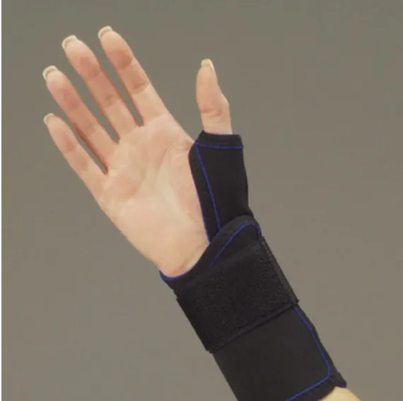 Thumb Splint Thermo-Form Medium Hook and Loop Closure Left Hand Black