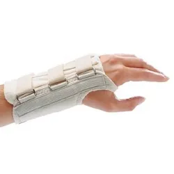 Wrist Brace Rolyan® D-Ring™ Aluminum / Polyester / Cotton / Foam / Polyester Left Hand Beige Medium