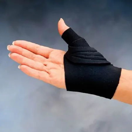 Thumb CMC Restriction Splint Comfort Cool® Small Wrap Around Strap Left Hand Black