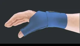 Wrist / Thumb Support AliMed® Neoprene Left or Right Hand Royal Blue Medium / Large