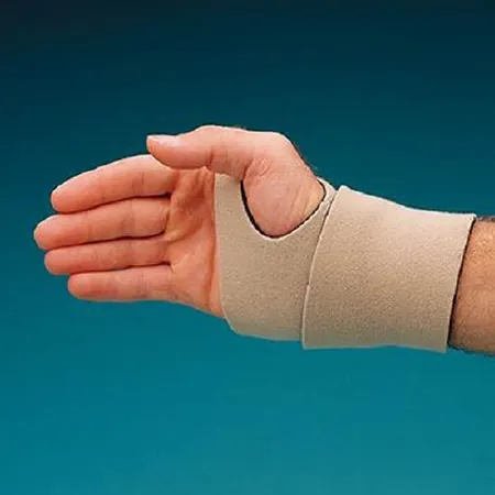 Wrist Support Rolyan® Universal Wraparound Neoprene Left or Right Hand Beige One Size Fits Most