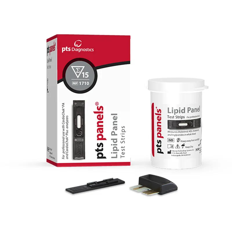 Reagent Test Strip PTS Panels® Cardiac / Lipids / General Chemistry Total Cholesterol, HDL, Triglycerides, LDL, TC / HDL Ratio For Cardiochek PA Analyzer 15 Strips