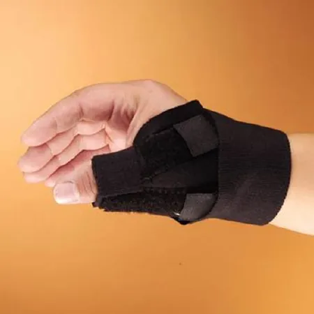 Thumb Splint Santa Barbara One Size Fits Most Hook and Loop Closure Left or Right Hand Black