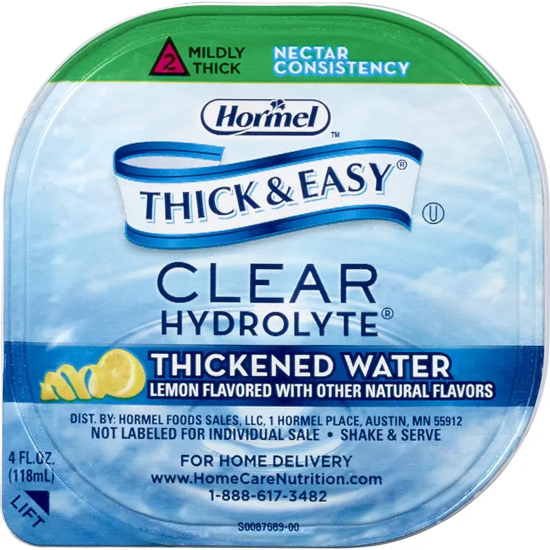 Thickened Water Thick & Easy® Hydrolyte® 4 oz. Portion Cup Lemon Flavor Liquid IDDSI Level 2 Mildly Thick
