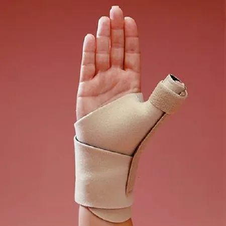 Wrist Support with Thumb Spica Rolyan® Universal Wraparound Aluminum Left or Right Hand Beige One Size Fits Most