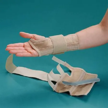 Wrist Support Rolyan® AlignRite™ Cotton / Rubber Left Hand Beige Large
