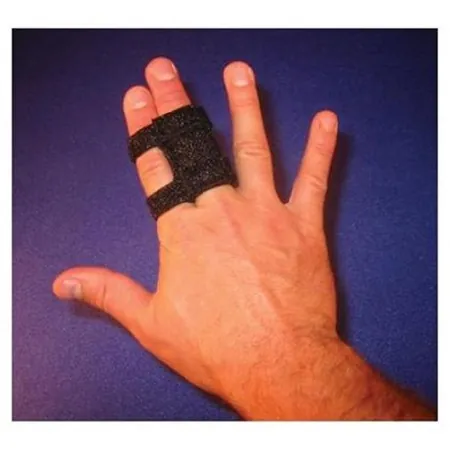 Finger Splint DigiWrap™ Size 5 Hook and Loop Strap Closure Black