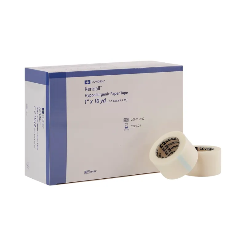 Medical Tape Kendall™ Hypoallergenic Breathable Paper 1 Inch X 10 Yard White NonSterile