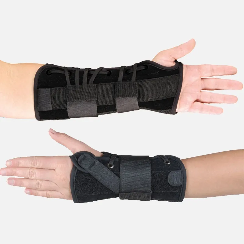 Wrist Brace Aluminum / Poly-Felt / Suede Right Hand Black Large