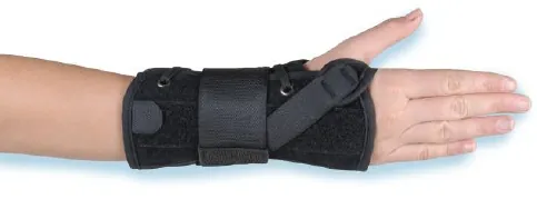 Wrist Brace Aluminum / Poly-Felt / Suede Left Hand Black Medium