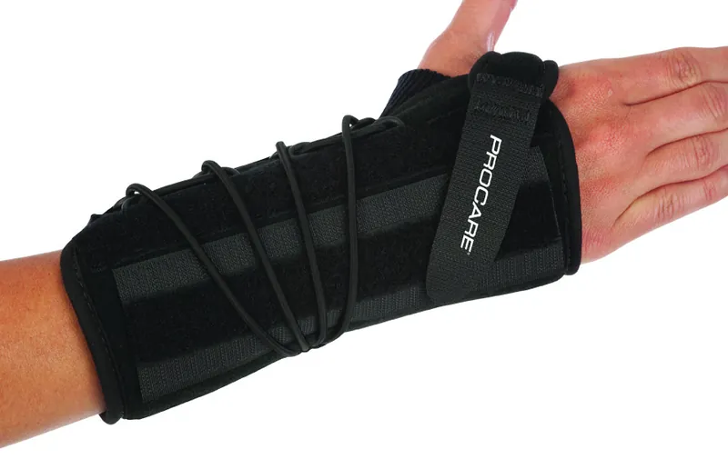 Wrist Brace ProCare® Quick-Fit® Wrist II Aluminum / Foam / Nylon Left Hand Black X-Large