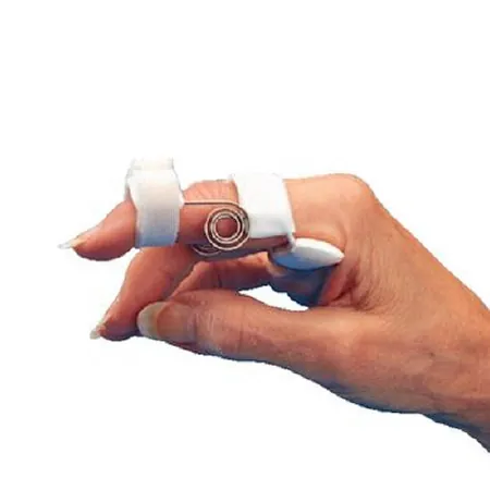 Finger Extension Splint LMB Size A Distal Strap Left or Right Hand Silver / White
