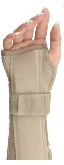Wrist Brace Soft Form® Elegant Fleece / Spandex/ Metal Left Hand Beige X-Large