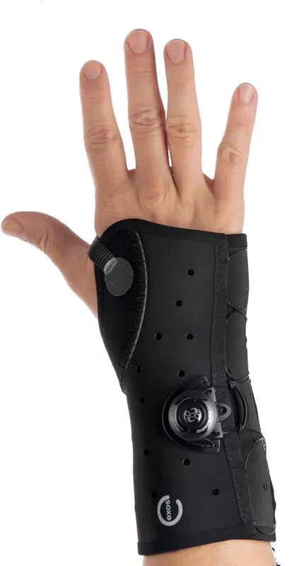 Wrist Brace with Boa® Exos® Thermoformable Polymer / Nylon Left Hand Black Small