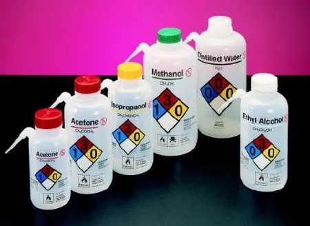 Safety Wash Bottle Nalgene™ Unitary™ Methanol Label / Vented LDPE 500 mL (16 oz.)
