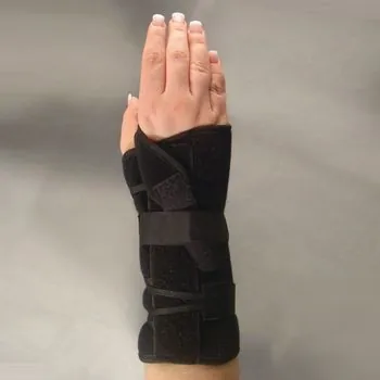 Wrist Brace Sammons Preston® Universal Aluminum Left Hand Black One Size Fits Most