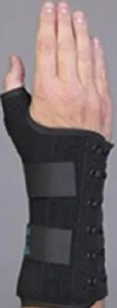 Wrist Brace Ryno Lacer® Aluminum / Polypropylene / Stockinette / Suede Left Hand Black X-Small