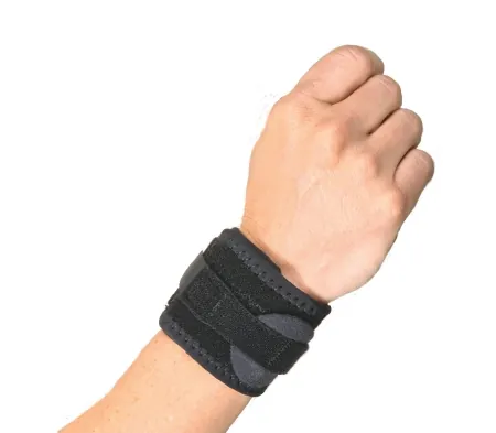 Wrist Support "Squeeze" Ulnar Compression Wrap Wraparound / Wristlet Neoprene Left or Right Wrist Black One Size Fits Most