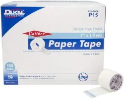 Medical Tape Caliber™ Single Use Roll Paper 1 inch X 1-1/2 Yard White NonSterile