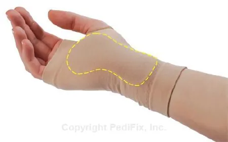 Wrist Support Visco-GEL® Carpal Tunnel Relief Sleeve Spandex / Nylon / Visco-GEL® Left Hand Beige Small
