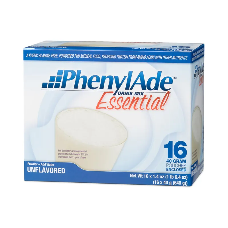 Oral Supplement PhenylAde® Essential Unflavored Powder 40 Gram Pouch