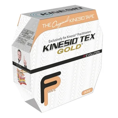 Kinesiology Tape Kinesio® Tex Gold™ FP Water Resistant Cotton 3 Inch X 5 Yard Beige NonSterile