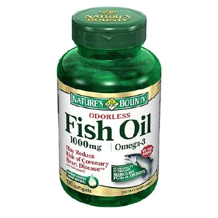 Omega 3 Supplement Nature's Bounty® Fish Oil 1000 mg Strength Softgel 100 per Bottle