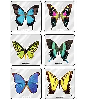 MiniBadges™ 75 per Unit Foil Butterflies Sticker