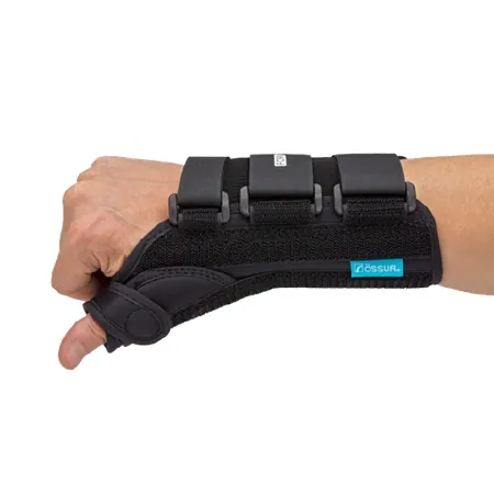 Thumb Spica Ossur® FormFit® X-Large D-Ring / Hook and Loop Strap Closure Left Hand Black