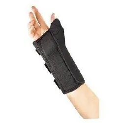 Wrist Brace with Abducted Thumb FLA ProLite® Aluminum / Foam / Nylon / Polyester Left Hand Black X-Large