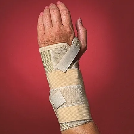 Wrist Support with Tension Strap Elastic / Plastic Left Hand Beige Large