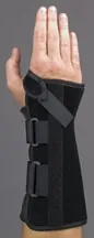 Wrist Brace V-Strap™ Aluminum / Felt / Vetstretch Left Hand Black Large