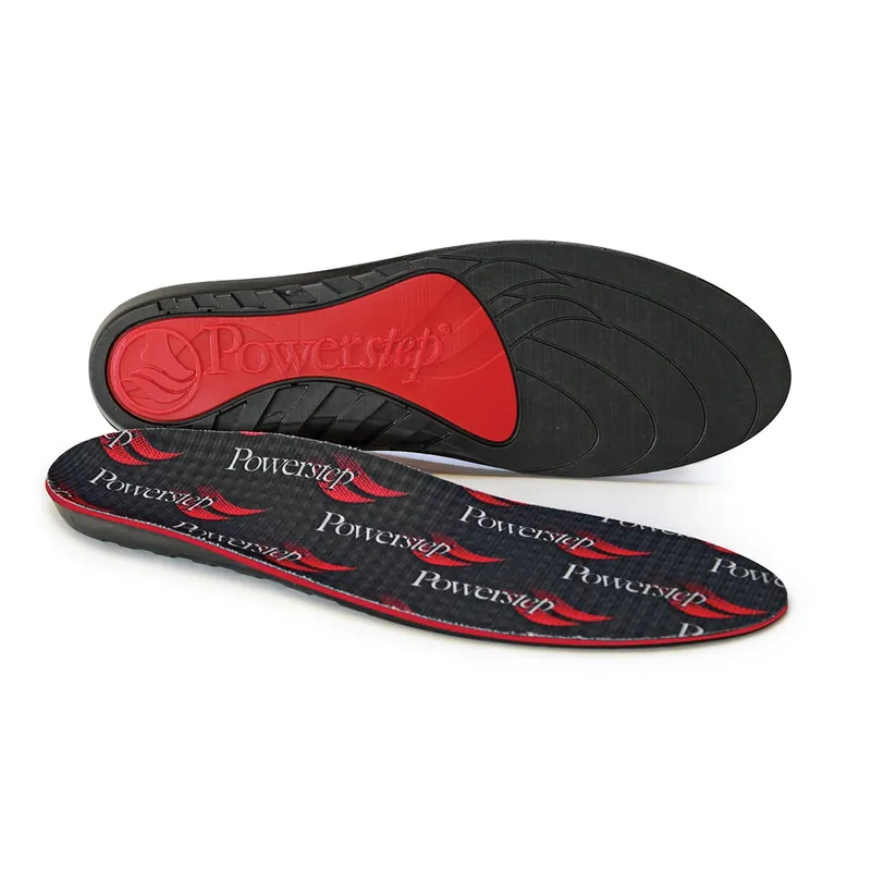 Powerstep® Comfort Last™ Shock Absorbing Insole Full Length Size 3 Polyurethane Foam / Polyester / VCT® Black / Red Male 7 to 8-1/2 / Female 9 to 10-1/2