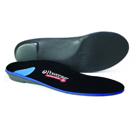 Powerstep® ProTech Control Orthotic Insole Full Length Size Asm Polypropylene / EVA / Polyester / VCT® / Poron® Black / Blue / Gray Male 3 to 3-1/2 / Female 5 to 5-1/2