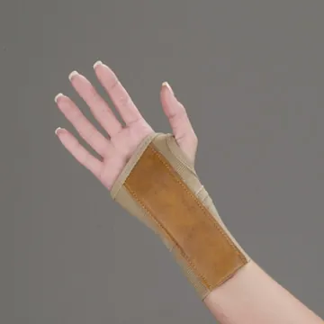 Wrist Brace DeRoyal® Cotton / Elastic Left Hand Beige 2X-Large