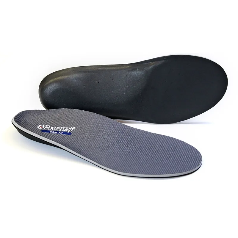 Powerstep® Wide Fit Orthotic Insert Full Length Size C Polypropylene / Polyester / VCT® Foam / Shore A 40 EVA Gray Male 6 to 6-1/2 / Female 8 to 8-1/2