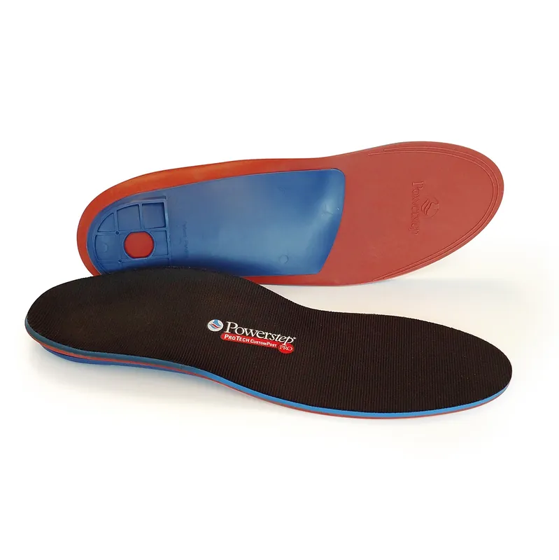 Powerstep® ProTech CustomPost® Orthotic Insert Full Length Size D Poylpropylene / EVA / VCT® Black / Blue / Red / Ivory / Gray Male 10 to 10-1/2 / Female 12 to 12-1/2
