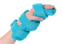 Wrist / Hand Splint Pedi Comfy™ Foam / Metal Left or Right Hand Turquoise Medium