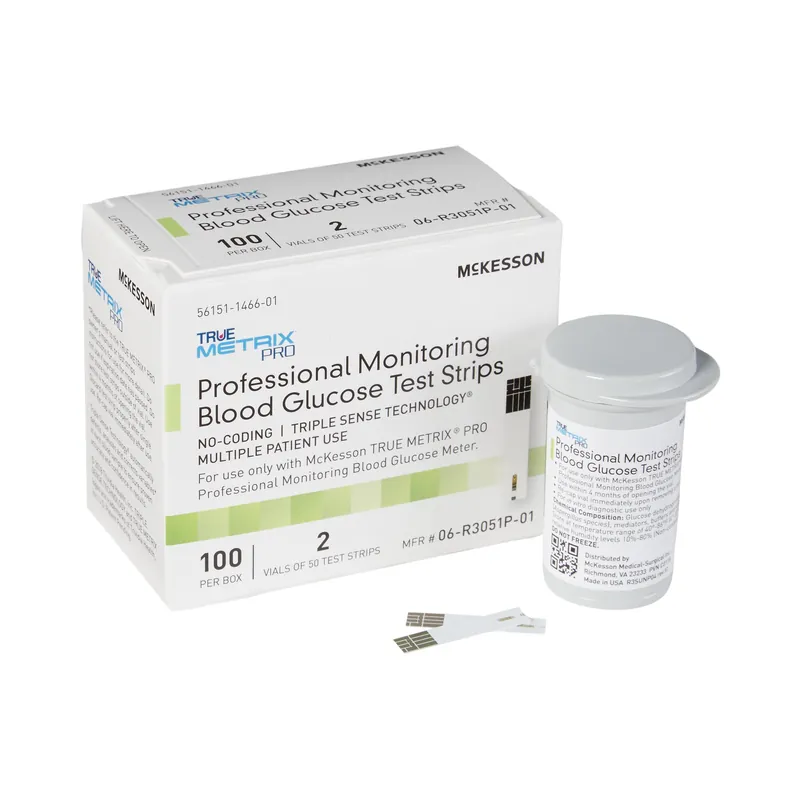 Blood Glucose Test Strips TRUE METRIX® PRO 100 Strips per Pack
