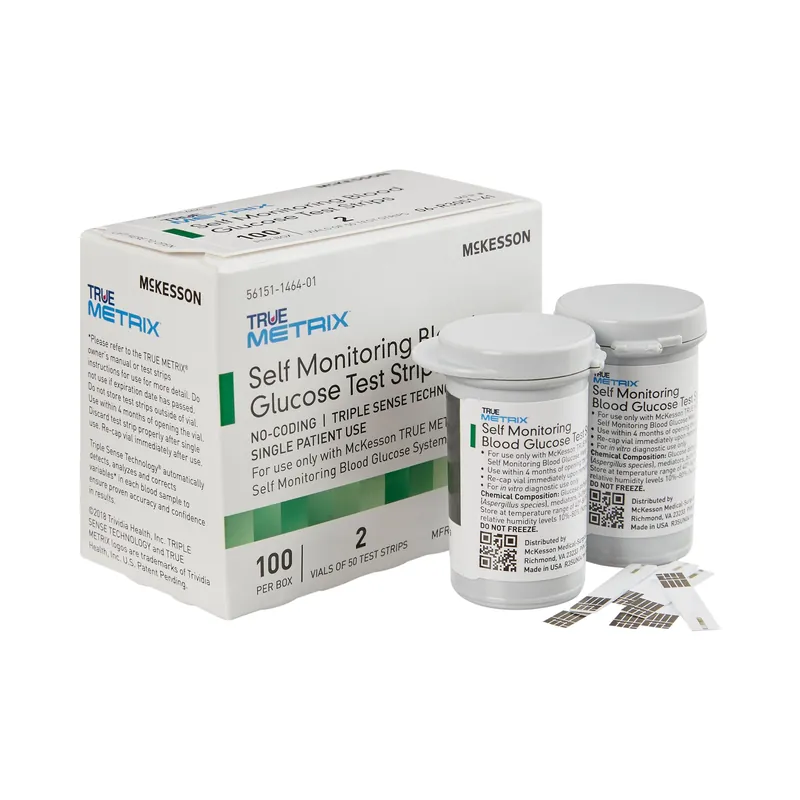Blood Glucose Test Strips TRUE METRIX® 100 Strips per Pack