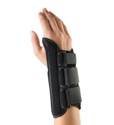 Wrist Brace PatientForm Aluminum / Spandex Left Hand Black Medium