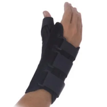 Wrist Brace PatientForm Aluminum / Spandex Right Hand Black X-Small