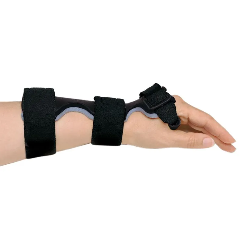 Wrist Splint RCAI® Dorsal Carpal Tunnel Plastic / Foam Right Hand Black Medium