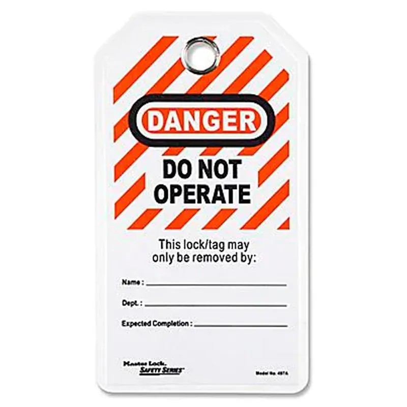 Warning Tag With Caution Black / Orange / White 3-1/8 X 5-3/4 Inch 3-1/8 X 5-3/4 Inch Polyester 12 per Pack